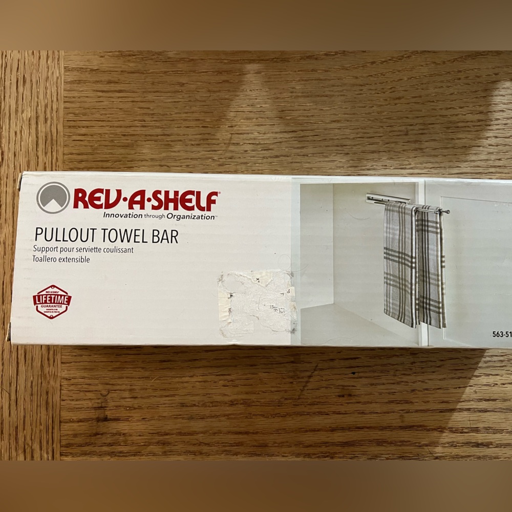 NEW - Rev a Shelf Pullout Towel Bar
